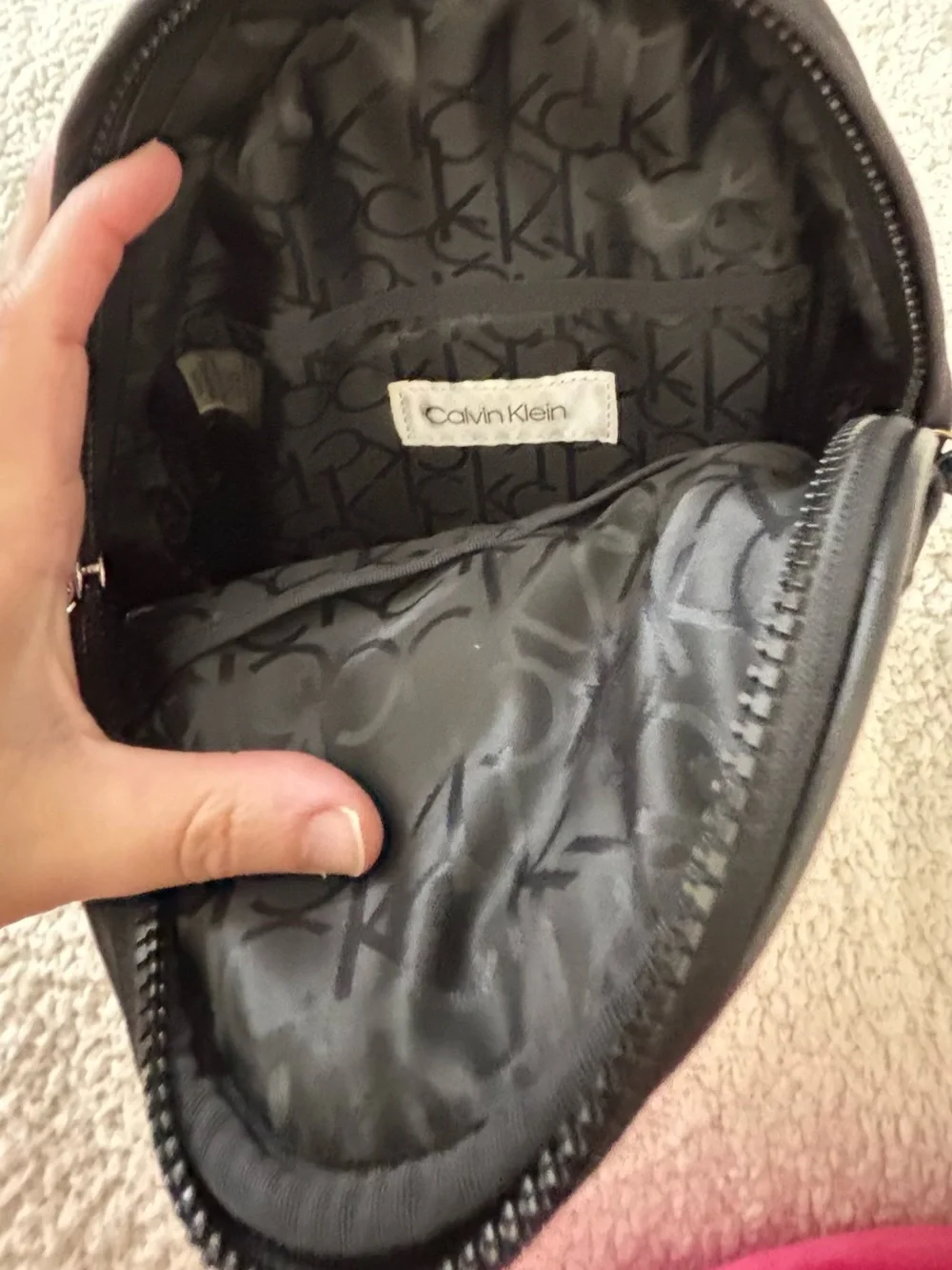 Calvin Klein Black Mini Backpack with Logo